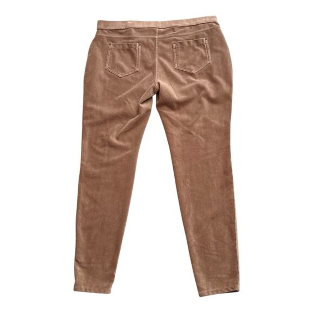 June & Daisy Corduroy Jeggings Womens Size XL Tan Pull On Stretch Skinny Pants